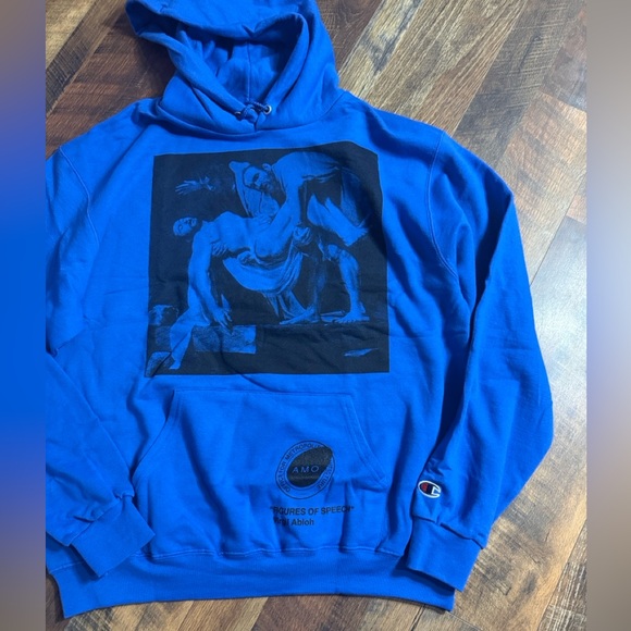 Champion × Pyrex Vision × Virgil Abloh Blue Hoodie - Like New - Large - Picture 4 of 10
